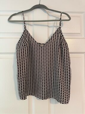 a new day Black and White Printed Top